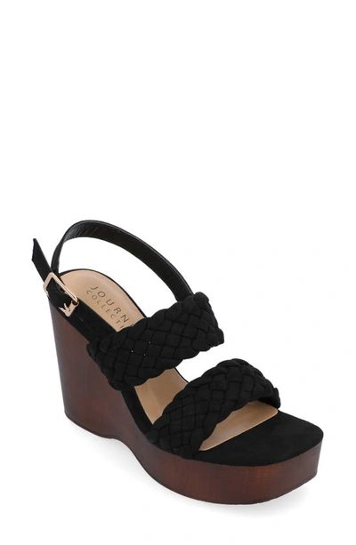 Journee Collection Tru Comfort Foam Ayvee Wedge Sandal In Black