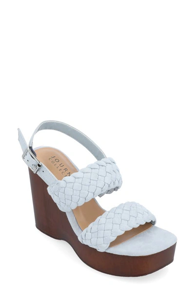 Journee Collection Tru Comfort Foam Ayvee Wedge Sandal In Blue