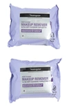NEUTROGENA® PACK OF 2 NIGHT CALMING MAKE UP REMOVER CLEANSING TOWELETTES