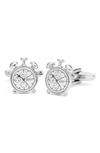 Clifton Wilson Silver Clock Cuff Links In Silver