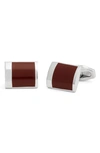 Clifton Wilson Square Cuff Links In Brown