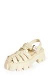 Prada Rubber Logo Chunky-sole Fisherman Sandals In Quarzo