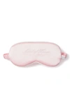 Petite Plume Maid Of Honor Embroidered Silk Sleep Mask In Pink