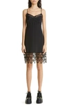 SIMONE ROCHA LACE TRIM MINI SLIPDRESS