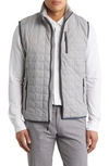 Cutter & Buck Rainier Primaloft Mens Big And Tall Eco Insulated Full Zip Puffer Vest In Gray