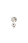 Monica Vinader Nura Mini Pebble Single Labret Stud Earring In White Gold