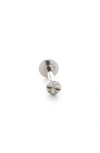 Monica Vinader Gold Guiding Star Flat Back Piercing Stud In White Gold