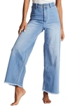 BILLABONG FREE FALL FRAY HEM STRETCH WIDE LEG JEANS