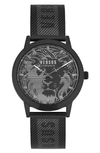 Versus Men's Barbes Domus Two-tone Stainless Steel Mesh Bracelet Watch 40mm In Ip Black