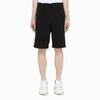 032c Elasticated-waist Cotton Shorts In Black