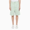Ami Alexandre Mattiussi Wide-leg Loop-strap Bermuda Shorts In Green