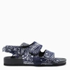 Arizona Love Navy Paisley-print Apache Sandals In Blue
