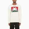 Comme Des Garçons Shirt Graphic-print Jumper In White