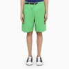 Kenzo Buckle-fastened Cotton Shorts In Green