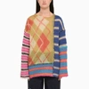 Marni Patchwork Brushed Jacquard-knit Mohair-blend Sweater In Multicolor