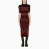 RED VALENTINO REDVALENTINO LONG BLACK AND RED DRESS