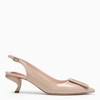 Roger Vivier Virgule Beige Slingback In Pink
