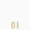 Swarovski Dextera Pavé Crystal Geometric Hoop Earrings In Metal
