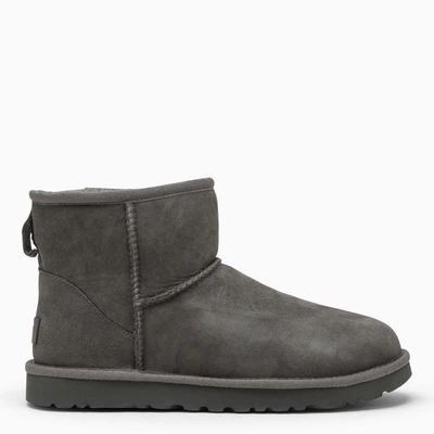 Ugg Grey Suede Ankle Boots In Gray