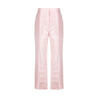 Prada Silk Trousers In Pink