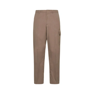 Valentino Cotton Trousers In Brown