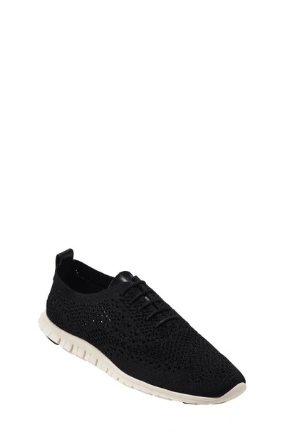 Cole Haan 4.zerogrand Stitchlite Oxford In Black Knit Fabric