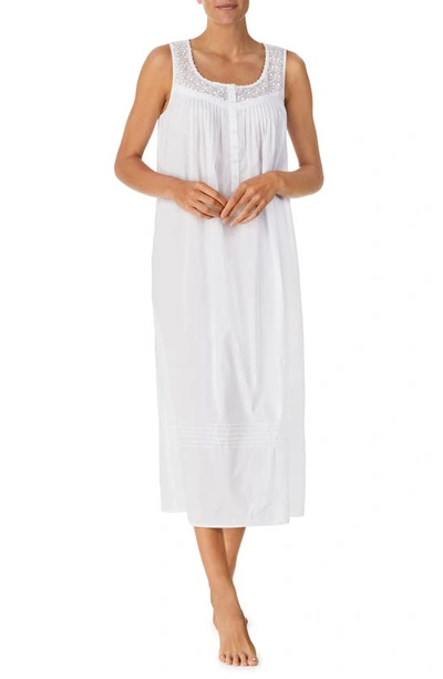 Eileen West Sleeveless Cotton Ballet Nightgown In White