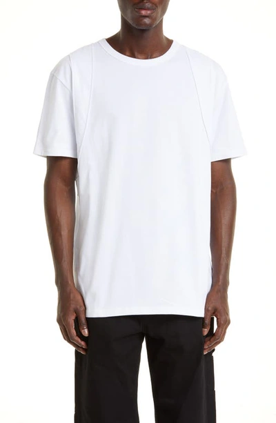 Alexander Mcqueen White Harness T-shirt In Bianco