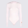 HERON PRESTON HERON PRESTON LIGHT PINK VISCOSE BLEND BODYSUIT