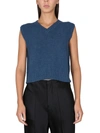 Maison Margiela Basket Stitch Sweatshirt In Blue