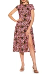 Alexia Admor Lily Midi Dress In Brown Floral