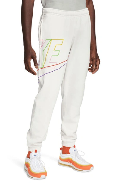 Nike Men's Club Fleece+ Brushed-back Pants In White