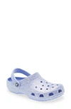 Crocs Classic Clogs In Moon Jelly Glitter-purple
