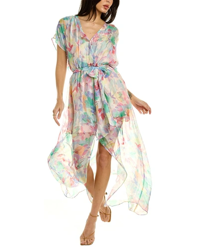 Ramy Brook Printed Marion Short Sleeve Maxi Dress In Nocolor