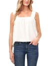 Cece Womens Textured Smocked Tank Top In Beige