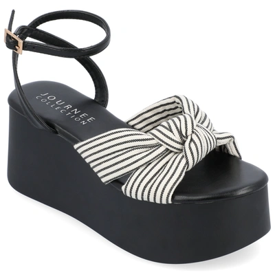 Journee Collection Collection Women's Tru Comfort Foam Lailee Sandals In Black/white