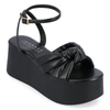 Journee Collection Lailee Ankle Strap Platform Sandal In Black