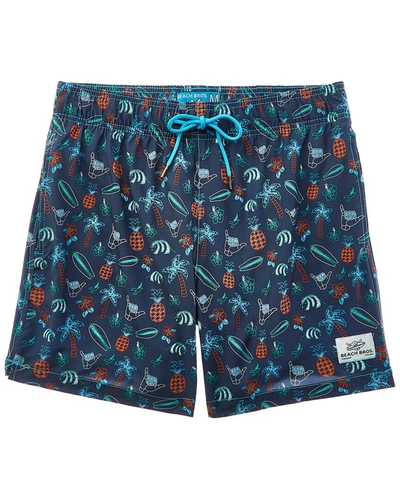 Beach Bros Tropical Chalk Swim Short In Blue