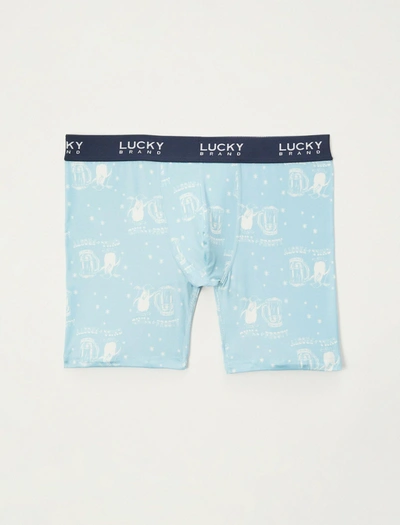Lucky Brand Holiday Printed Boxer Gift In Blue