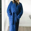 SUNDAY CITIZEN SNUG WAFFLE ROBE IN NAVY