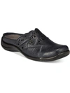 Easy Street Forever Womens Faux Leather Slip On Mules In Blue