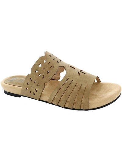 Bellini Nikole Womens Nubuck Cut-out Flat Sandals In Multi