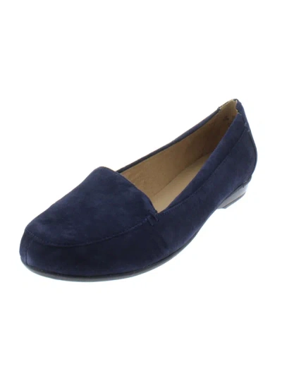 Naturalizer Saban Womens Solid Round Toe Loafers In Blue