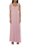 Alexia Admor Arya Sweetheart Tie Strap Maxi Dress In Blush