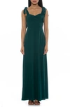 Alexia Admor Arya Sweetheart Tie Strap Maxi Dress In Green