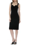 ALEXIA ADMOR ALEXIA ADMOR JUNIPER BOW FRONT MIDI SHEATH DRESS