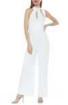Alexia Admor Sienna Halter Neck Wide Leg Jumpsuit In Ivory