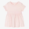 GIVENCHY GIRLS PINK EMBROIDERED LOGO DRESS