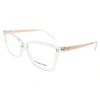 Michael Kors Caracas Mk 4058 3050 54mm Womens Rectangle Eyeglasses 54mm In White