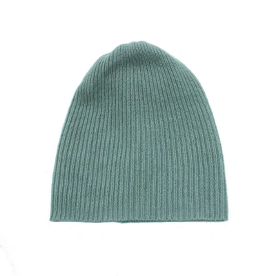 Portolano Ribbed Slouchy Hat In Green